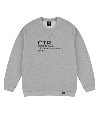 CHAIN TO BANK CHAIN TO BANK - UNDERGROUND PIRACY CREWNECK (HEATHER GREY)