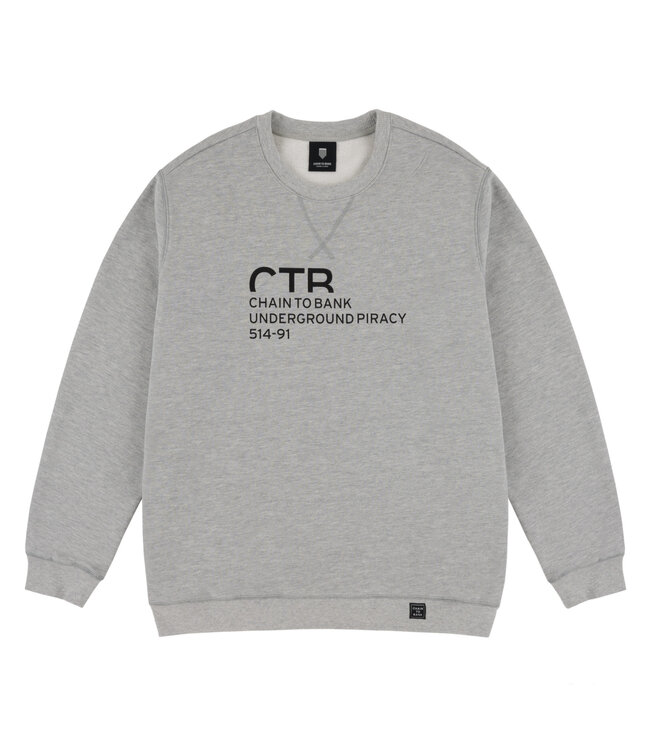CHAIN TO BANK CHAIN TO BANK - UNDERGROUND PIRACY CREWNECK (HEATHER GREY)