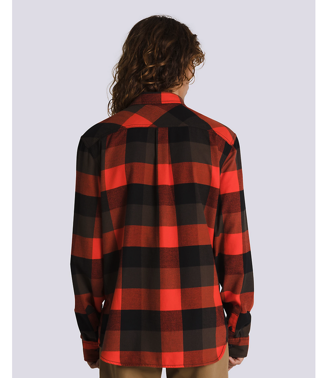 VANS VANS - BOX L/S FLANNEL (BLACK/ FIESTA RED)