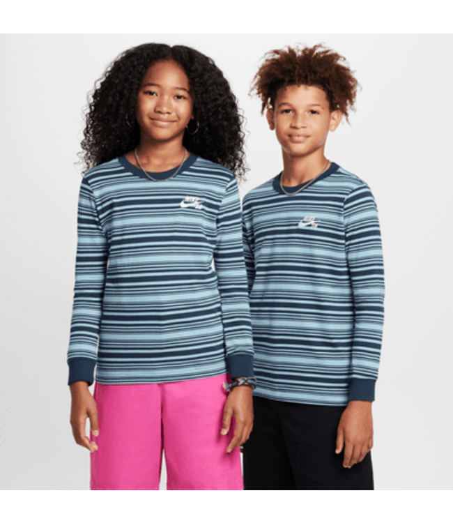 NIKE SB NIKE SB - STRIPE L/S KID TEE (DENIM TURQUOISE)