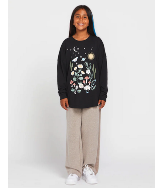 VOLCOM VOLCOM - WERKING DOUBLES T-SHIRT À MANCHES LONGUES POUR FILLE (NOIR)