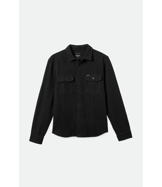 BRIXTON BRIXTON - BOWERY TEXTURED TWILL OVERSHIRT (BLACK)