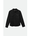 BRIXTON BRIXTON - BOWERY TEXTURED TWILL OVERSHIRT (BLACK)