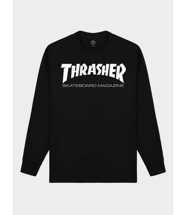 THRASHER THRASHER - SKATE MAG L/S TEE (BLACK)