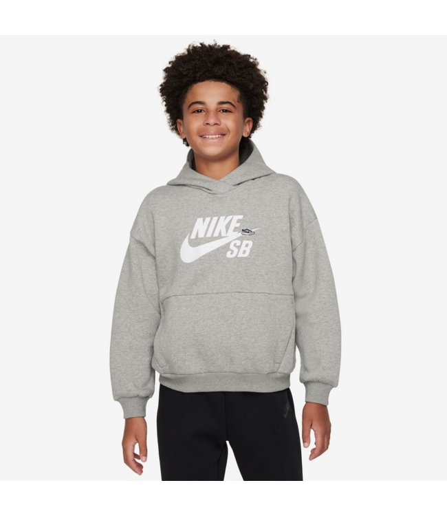 NIKE SB NIKE SB - ICON FLEECE KID HOODIE (HEATHER GREY)