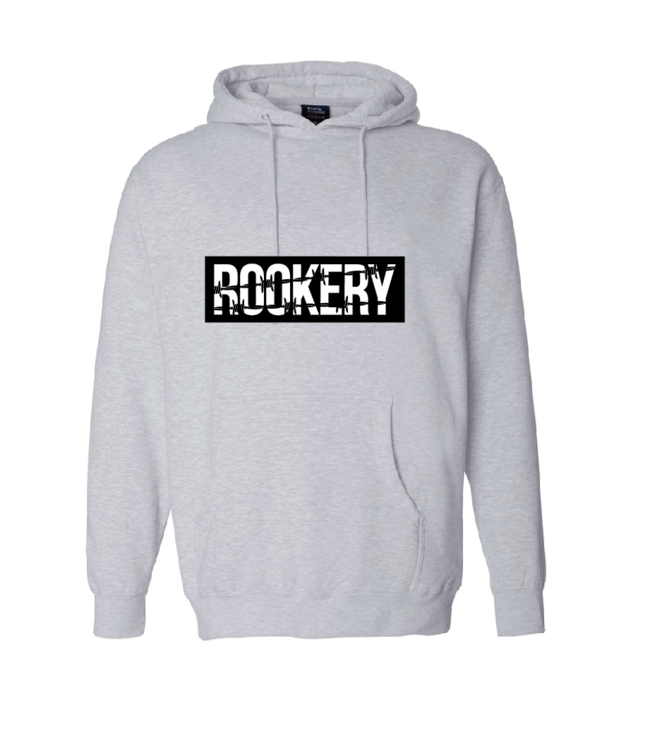ROOKERY ROOKERY - BARBED BLOCK SWEAT À CAPUCHE (GRIS CHINÉ)