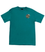 SANTA CRUZ SANTA CRUZ - WAVE DOT TEE (TEAL/ YELLOW)