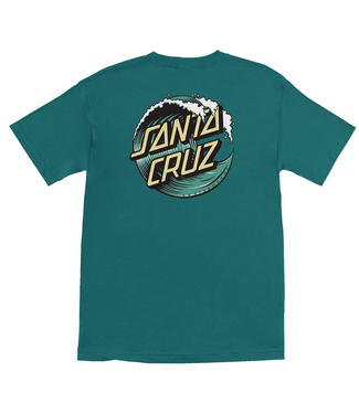 SANTA CRUZ SANTA CRUZ - WAVE DOT T-SHIRT (SARCELLE/JAUNE) SANTA CRUZ SANTA CRUZ - WAVE DOT T-SHIRT (SARCELLE/JAUNE)