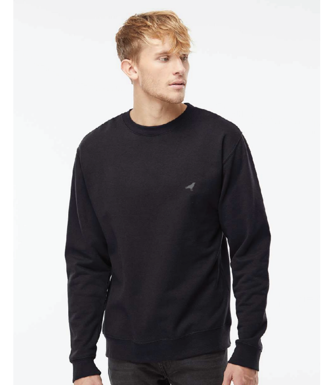 ROOKERY ROOKERY - SMALL LOGO MEDIUM  WEIGHT CREWNECK (BLACK)