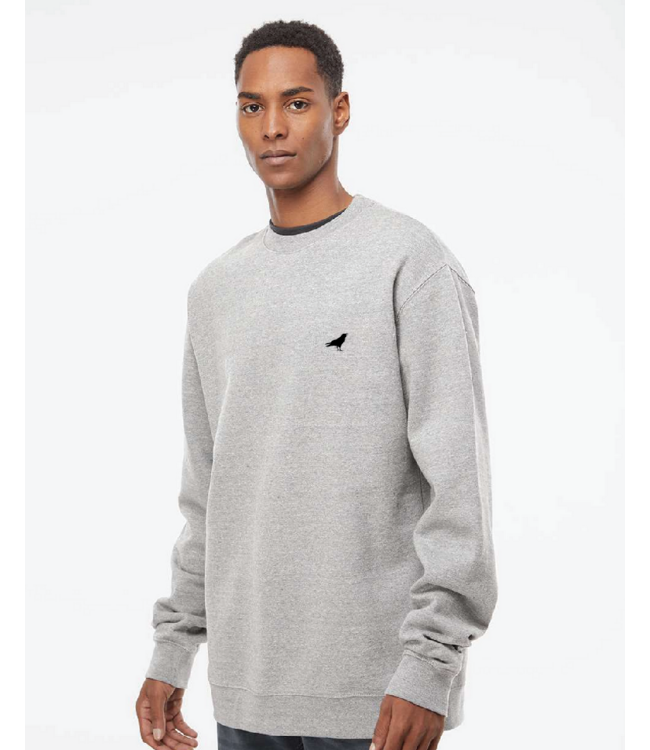 ROOKERY ROOKERY - SMALL LOGO MEDIUM  WEIGHT CREWNECK (HEATHER GREY)