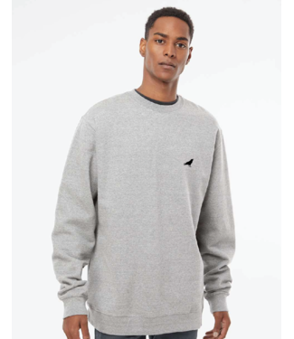 ROOKERY ROOKERY - SMALL LOGO MEDIUM  WEIGHT CREWNECK (HEATHER GREY)