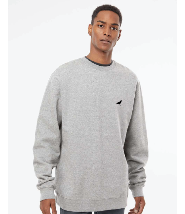 ROOKERY ROOKERY - SMALL LOGO MEDIUM  WEIGHT CREWNECK (HEATHER GREY)