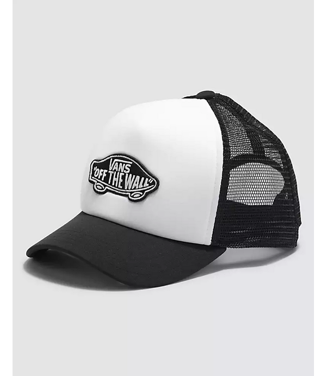 VANS VANS - CLASSIC PATCH CURVED BILL KID TRUCKER CAP (BLACK/ WHITE)