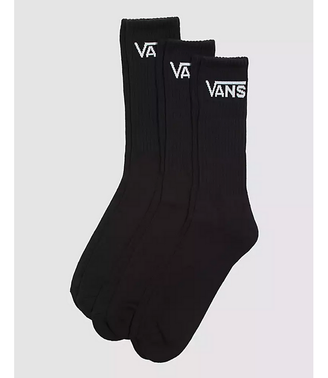 VANS VANS - CLASSIC CREW SOCKS 3 PACK (BLACK)