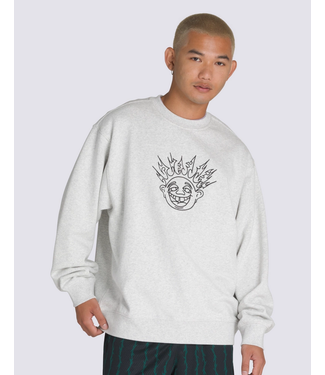 VANS VANS - SKATE SMILE SPIKE CREWNECK (ASH HEATHER)
