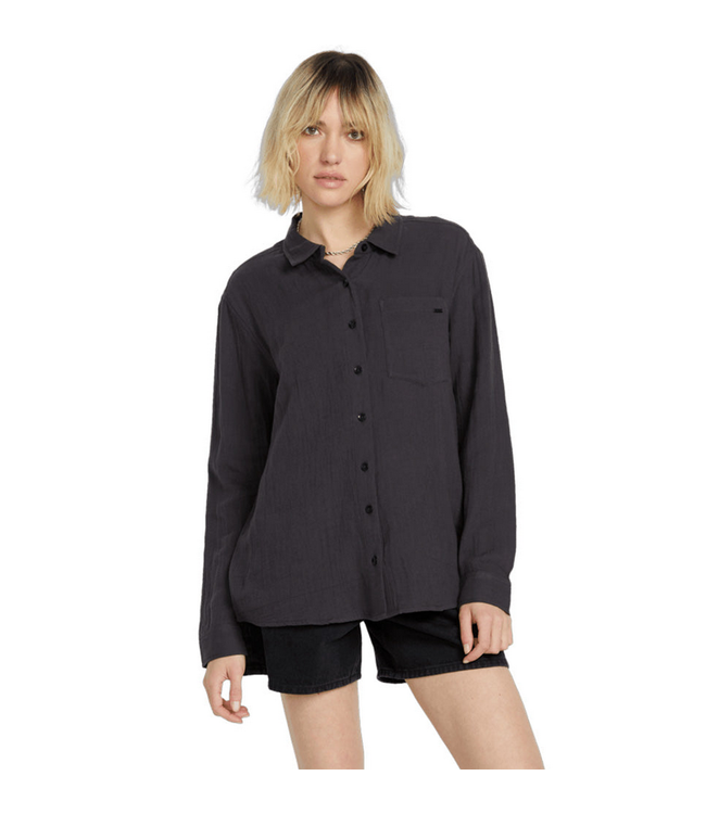 VOLCOM VOLCOM - LIL BUTTON UP L/S SHIRT (VINTAGE BLACK)