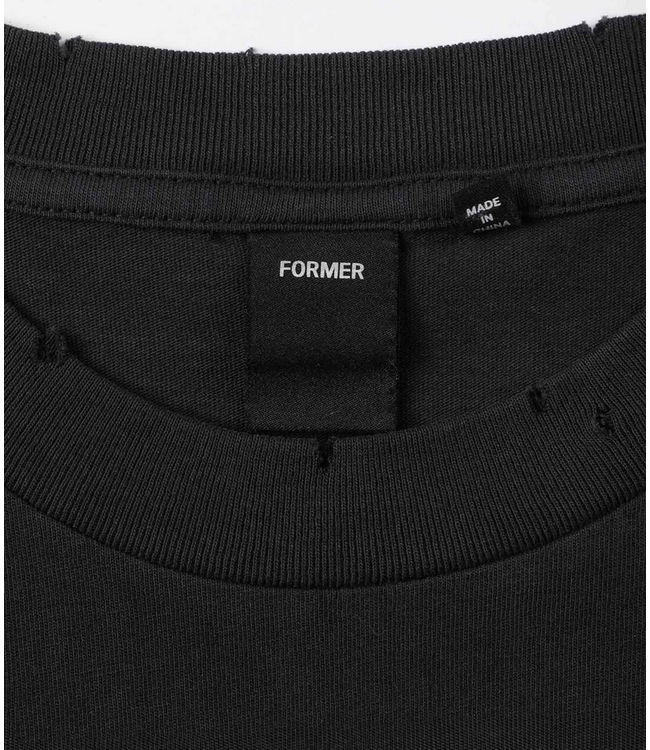 FORMER FORMER - COMPLICRUX TEE (BLACK OVERDYE)