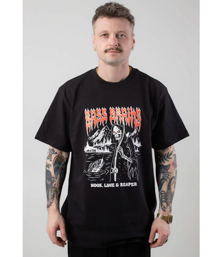 BRIXTON BRIXTON - BASS BRAINS REAPER TEE (BLACK)