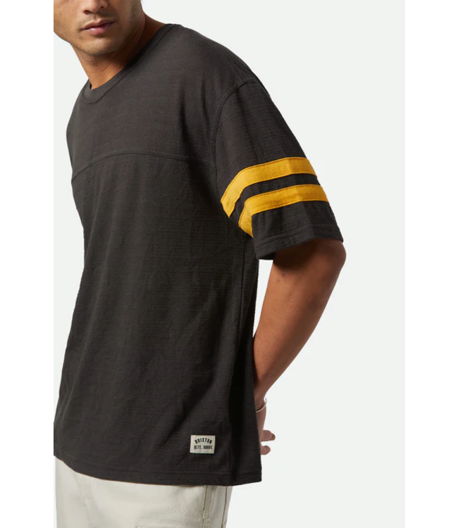 BRIXTON BRIXTON - VINTAGE FOOTBALL MESH JERSEY (WASHED BLACK/ RAY)