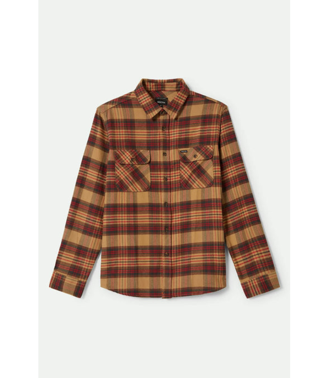 BRIXTON BRIXTON - BOWERY FLANNEL (CURRY/ WASHED BLACK/ CRIMSON)