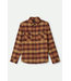 BRIXTON BRIXTON - BOWERY FLANNEL (CURRY/ WASHED BLACK/ CRIMSON)