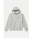 BRIXTON BRIXTON - EMBROIDERED HEAVY WEIGHT HOODIE (HEATHER GREY ASH)
