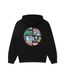 POLAR POLAR - DAVE HOODIE FILL LOGO OURSELVES COLLAGE (BLACK)