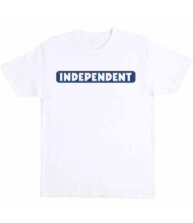 INDEPENDENT INDEPENDENT - BAR LOGO T-SHIRT (BLANC/MARINE)