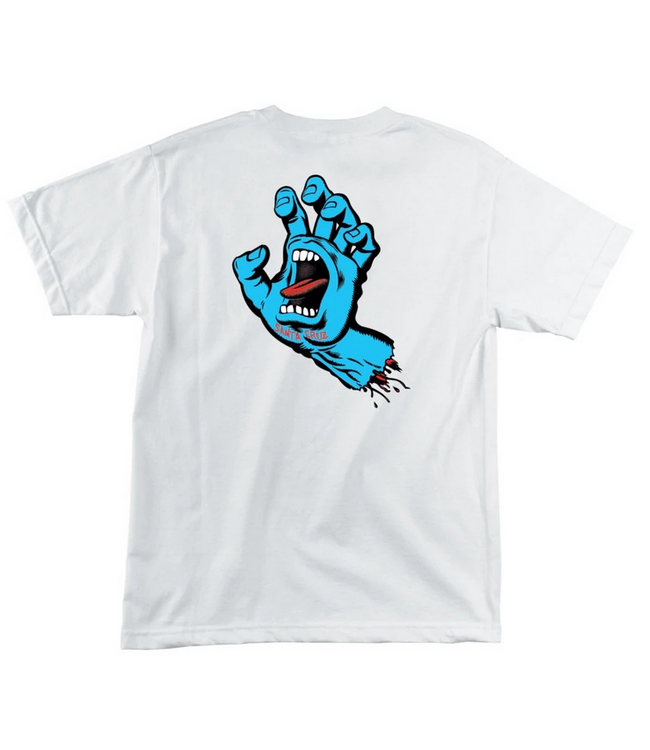 SANTA CRUZ SANTA CRUZ - SCREAMING HAND TEE (WHITE)