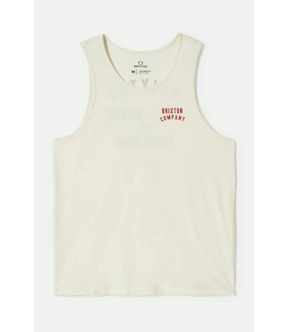 BRIXTON BRIXTON - WOODBURN TANK TOP (OFF WHITE/ CRIMSON)