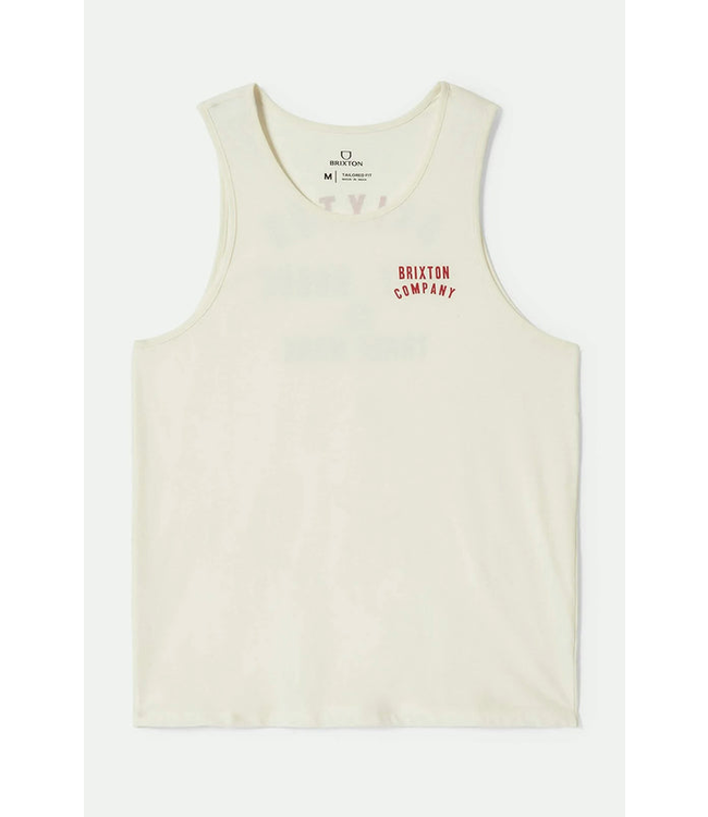 BRIXTON BRIXTON - WOODBURN TANK TOP (OFF WHITE/ CRIMSON)