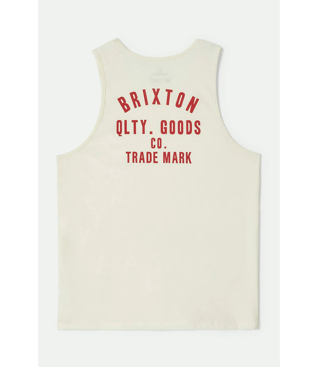 BRIXTON BRIXTON - WOODBURN TANK TOP (OFF WHITE/ CRIMSON)