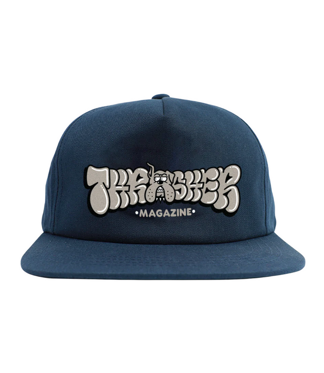 THRASHER THRASHER - BULLY SNAPBACK CAP (NAVY)