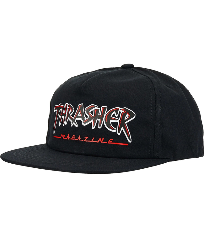 THRASHER THRASHER - SLASH SNAPBACK CAP (BLACK)