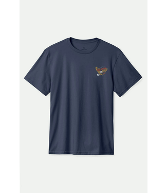 BRIXTON BRIXTON - KELLER TEE (WASHED NAVY WORN WASH)