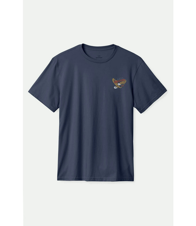BRIXTON BRIXTON - KELLER TEE (WASHED NAVY WORN WASH)