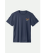 BRIXTON BRIXTON - KELLER TEE (WASHED NAVY WORN WASH)