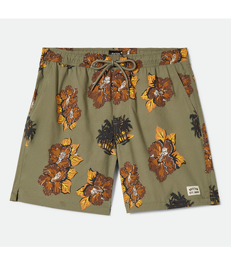BRIXTON BRIXTON - EVERYDAY HYBRID SHORT 7" (OLIVE SURPLUS FLORAL)