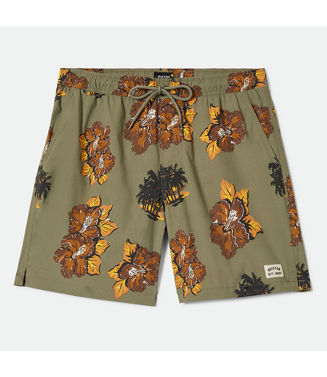 BRIXTON BRIXTON - EVERYDAY HYBRID SHORT 7" (OLIVE SURPLUS FLORAL)