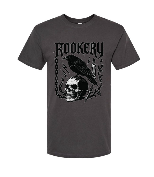 ROOKERY ROOKERY - CROW SKULL T-SHIRT (NOIR VINTAGE)