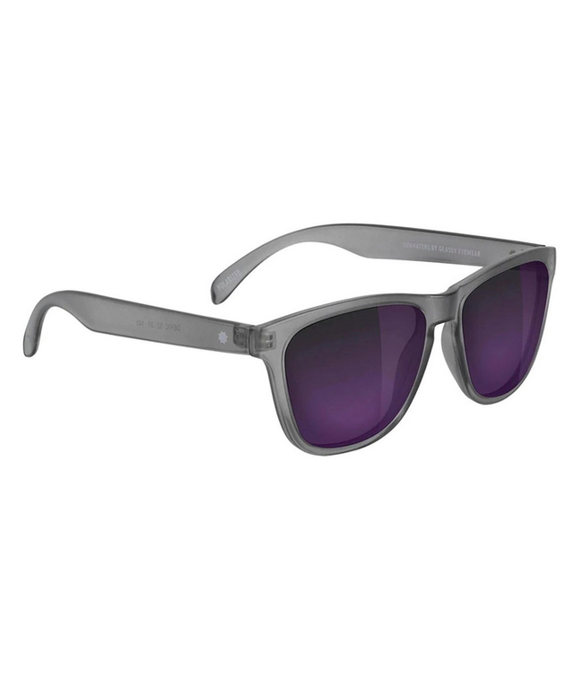 GLASSY GLASSY - LEONARD POLARIZED MATTE TRANS. DARK GREY/ PURPLE