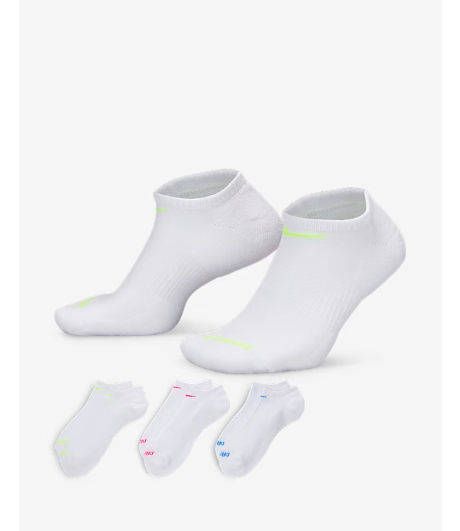 NIKE SB NIKE SB - EVERYDAY PLUS CUSH NO SHOW 3. PACK (WHITE/ MULTI)