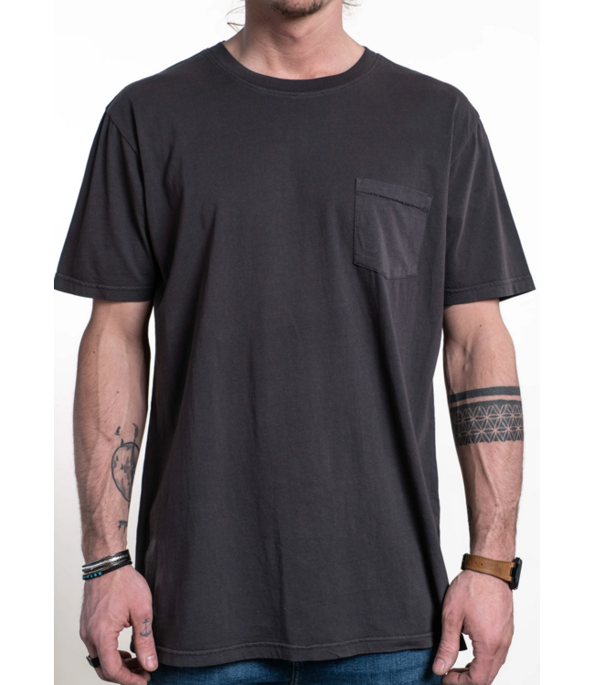 ROOKERY ROOKERY - PYGMENT DYED POCKET TEE (BLACK)