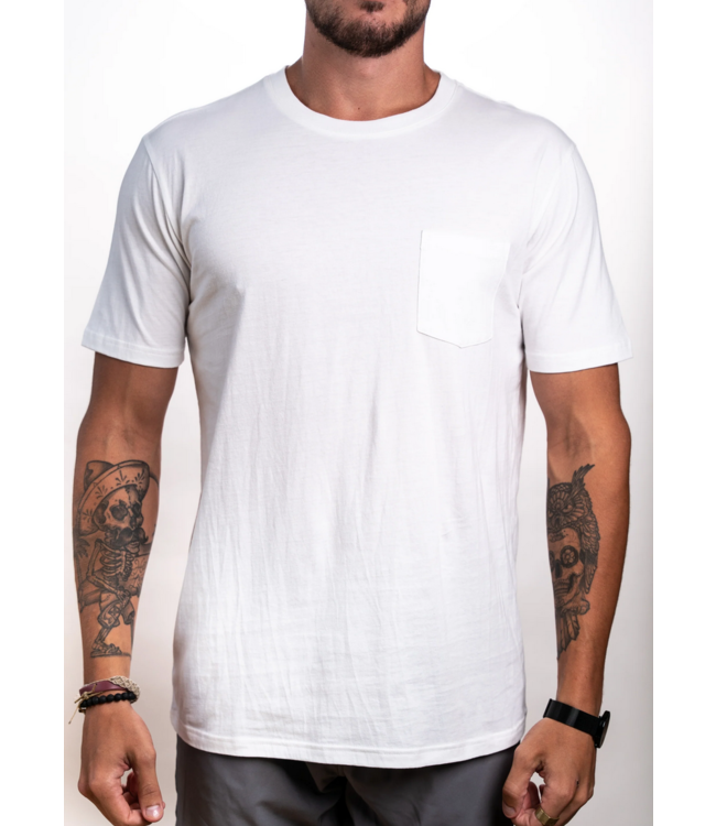 ROOKERY ROOKERY - PYGMENT DYED POCKET TEE (OFF WHITE)