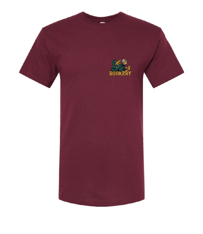 ROOKERY ROOKERY - DRUNKY T-SHIRT (BORDEAUX)