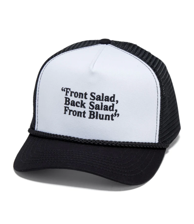 JENKEM - FRONT BLUNT TRUCKER CAP (WHITE/ BLACK)