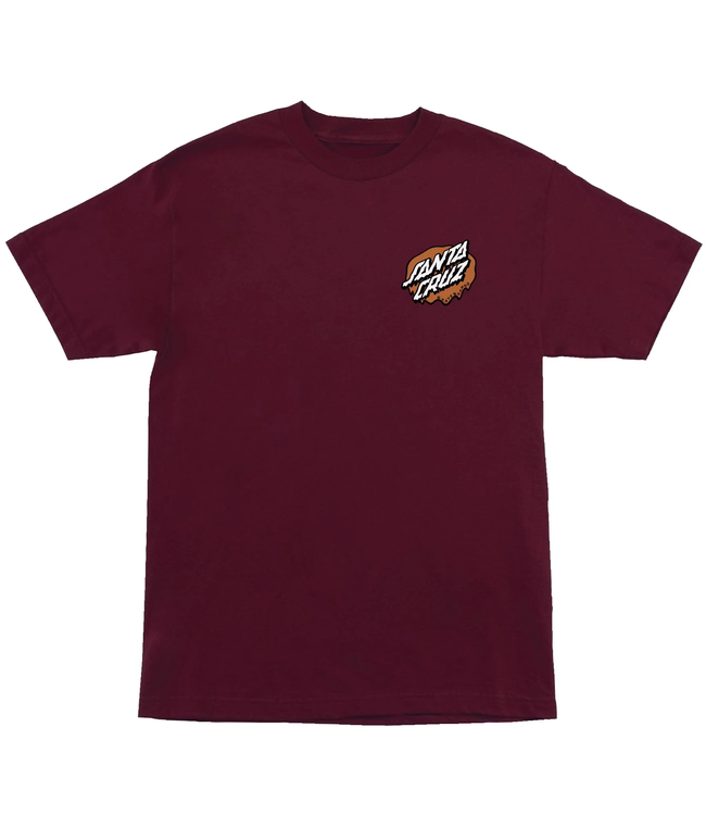 SANTA CRUZ SANTA CRUZ - SLIME SCREAM TEE (MAROON)