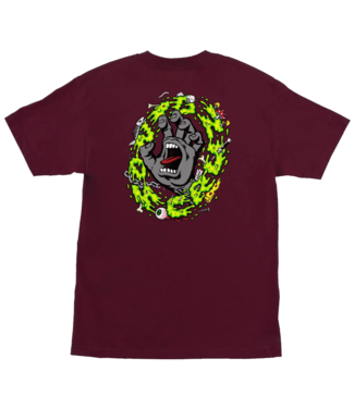 SANTA CRUZ SANTA CRUZ - SLIME SCREAM TEE (MAROON)