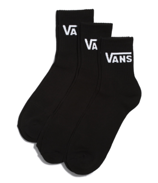 VANS VANS - CLASSIC HALF CREW SOCKS 3 PACK (BLACK)