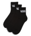 VANS VANS - CLASSIC HALF CREW SOCKS 3 PACK (BLACK)